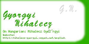 gyorgyi mihalecz business card